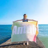 Lofaris Personalized Ombre Custom Name Beach Towel